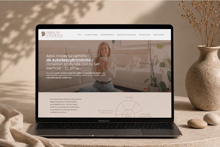 Sitio web en portátil